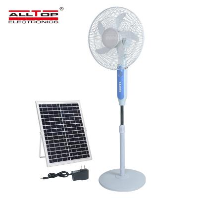 China ALLTOP Household New Product High Wind Solar Low Noise Floor Stand Fan 16 Inch Solar Floor Fan for sale