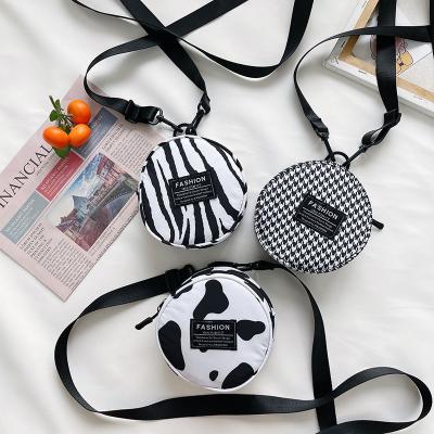 China 2021 Fashion Simple Baby Daily Used Autumn Korean Kids Girl Canvas Shoulder Bag Stripe Toddler Mini Satchel for sale