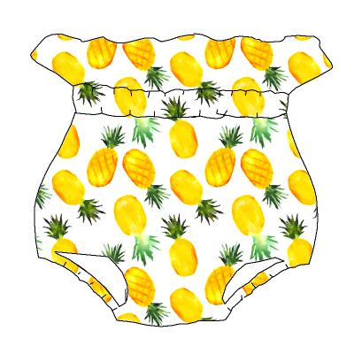 China Spring Breathable Wholesale Clothes For Girls Kids 2022 Summer Kids High Waist Print Shorts Boy Pineapple Bloomers Baby Infant for sale