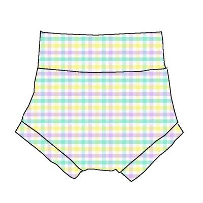 China Fade Proof Wholesale Autumn Color Baby Kids Shorts Plaid Printed Toddler Baby Cotton Fabric Stretch Shorts for sale