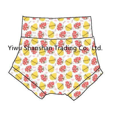 China 2022 New Summer Easter Color Fade Proof High Waisted Pattern Girls Baby Shorts Stretch Kids for sale