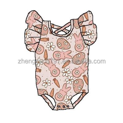 China 2022 Milk Boutique Easter Eggs Silk Two Piece Sets And Bunny Pink Floral Summer Outfits Kids Easter Outfits for sale