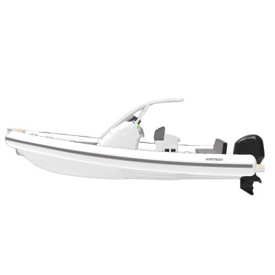 China Aluminum CE Certificate 6.5M Open Line Aluminum Inflatable Boat Hull RIB Dive Fishing Boat for sale