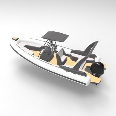 China Aluminum European market hot sale aluminum hull 22ft rib boat for sale for sale