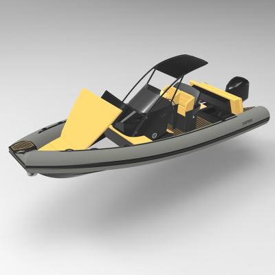 China Aluminum Inflatable aluminum boats RIB-750 yacht luxury boat for sale