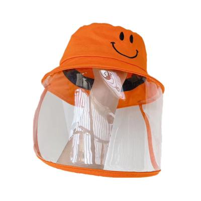 China New Comfortable Smile Face Fashion Sun Outdoor Sports Travel Beach Female Bucket Hat For Kids for sale