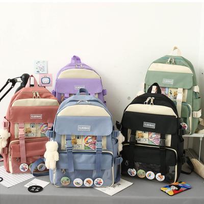 China Other 4Piece Set Schoolbags For Teenage Girls Women Backpack Travel Student Notebook Bookbags for sale