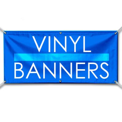 China Mesh Flag Banner Vinyl Flag Wind-resistant Banner / Cheap Advertising Fence Banners for sale