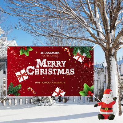 China Custom Chirstmas Decor Christmas Fall Door Hanging Wall Banners for sale