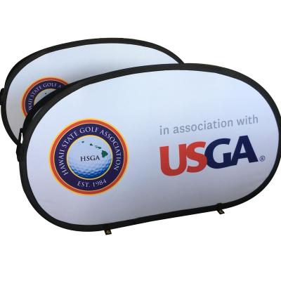 China Rolling Charity Sporting Events Golf Days Pop Out Banner Sign One View Pop Up Support for sale