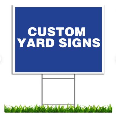 China Lawn Yard Signs For Election 2020 Election Custom Waterproof President Lawn Yard Signs Plastic Corrugated Blank With H Stakes for sale