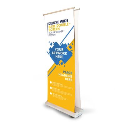 China Advertising Display Banners Pdyear Event Trade Show Exhibition Advertising Rolling Aluminum Heavy Base 2m Retractable Pull Up Display Stand Roll Up Banner for sale