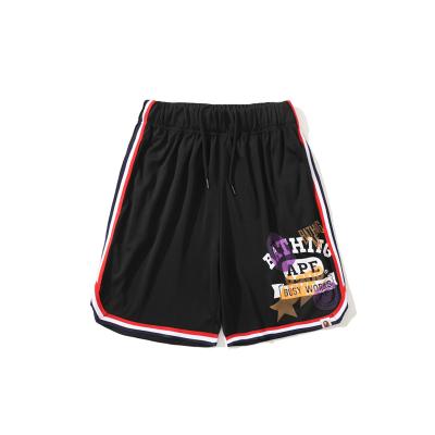 China IHNN80 fashionable QUICK DRY graffiti shorts high quality men's cotton sweat shorts team casual sports bape shorts for sale