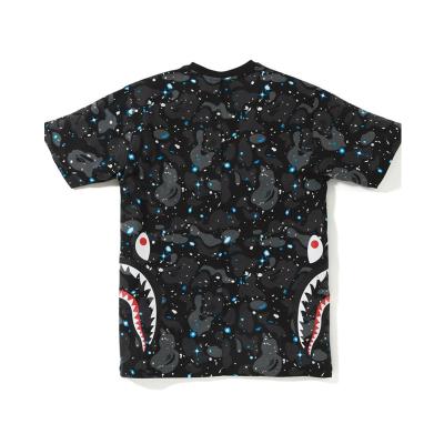 China Hot sale SC707 QUICK DRY plus size T-shirts shark stinging starry luminous cotton men's sky loose T-shirt T-shirt for sale