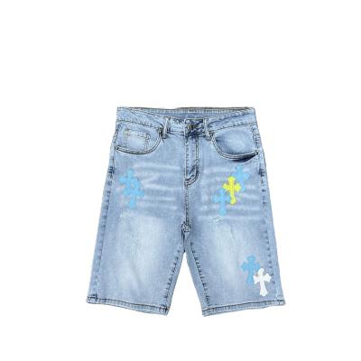 China Breathable SF8570 Good Selling Designer Men China High Quality Mens Denim Shorts for sale