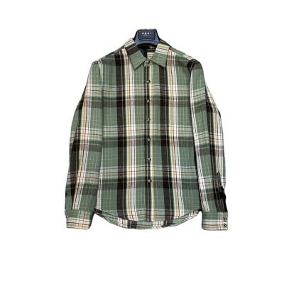 China Factory Direct Selling Fashion Long Sleeve IHJ7810 Plaid Shirt Breathable Stylish Man Brand Top Shirts For Men for sale