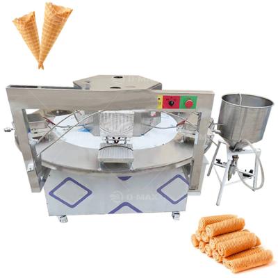 China 250 KG Snack Making Machine Automatic Waffle Roll Snacks Machine Barquillos Cooking Machine for sale