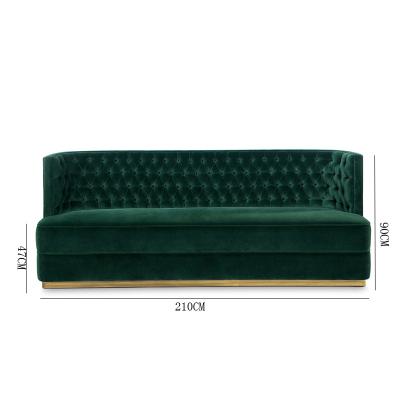 China Empress Green Velvet Restaurant Furniture Traditional Luxury Restaurant Booth Sofa Bench Sofa Booth Seating Furniture for sale