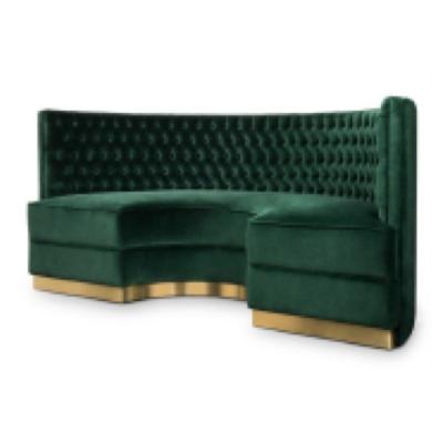 China Sofa Custom Make Empress Green Velvet Traditional Restaurant Furniture Booth Modern Half Moon Corner Booth Booth Booth Sofa Custom Make for sale