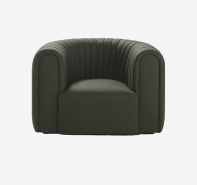 China New Design Lounge Club Modern Sofa Chair PU Core Leather Lounge Chair Armchair With Black Wooden Legs for sale