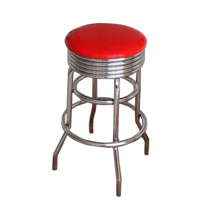 China Bar Stool Easy Clean American Restaurant Retro 1950s Style Diner for sale