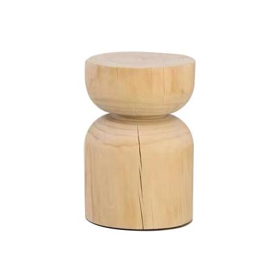 China Nordic style solid wood edge stretch small the log stool decoration side table creative wholesale for sale