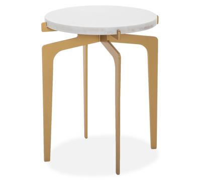 China Nordic Marble Extendable Marble Top Side Table Matt Gold Snow Ice Coffee Table Living Room Furniture Nordic Marble for sale