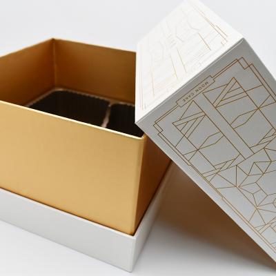 China Recycled Materials Surprise Custom Square Shoulder Christmas Gift Packaging Box Rigid Hard Paper Factory for sale