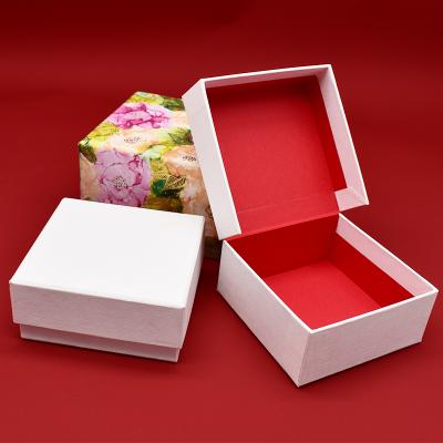 China Reused Flip Open Paper Boxes Custom Logo Printed Paper Packaging Jewelry Box Simple Design Materials Small for sale