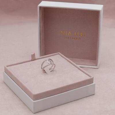 China Custom reused materials luxury gold foil logo size shoulder lip showin jewelry packaging gift box for earring/necklace/ring/bracelets/cufflink for sale