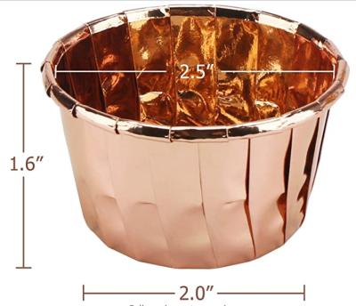 China Mini Cake Baking Cups Disposable Aluminum Foil Mold Cup Baking Liners Muffin Baking Cups for sale