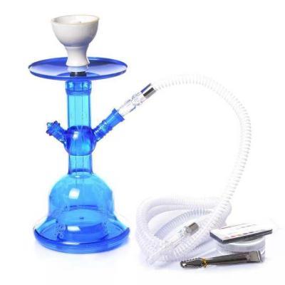 China Factory Wholesale Smooking Shisha Smoking Accessories Hand Blown LED Shisha Hookah Light Acrylic Portable Hookah Set for sale