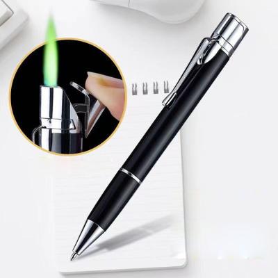 China New Design Tip Industrial Tobacco Portable Windproof Pen Lighter Torch Lighter Smoking Lighter Wholesale Gas Cigarette Accessory for sale