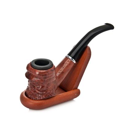 China Cheap Wholesale Portable Tropical Plant Wooden Smoking Pipe Smoking Accessories Weeds Herbal Tobacco Pipes for sale