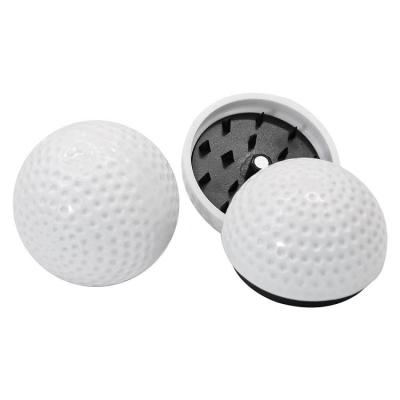 China Custom White Acrylic Weed Grinding Herb Grinders New Design Golf Ball Weed Tobacco Smoking Accessories Mini Plastic Smoking Crusher Tobacco 1.7 Inch for sale