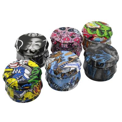 China 2021 New 55mm Tobacco Weed Dry Tobacco Grinding Type Colorful Zinc Alloy Herb Grinder Smoking Accessories Wholesale Drum 4 for sale