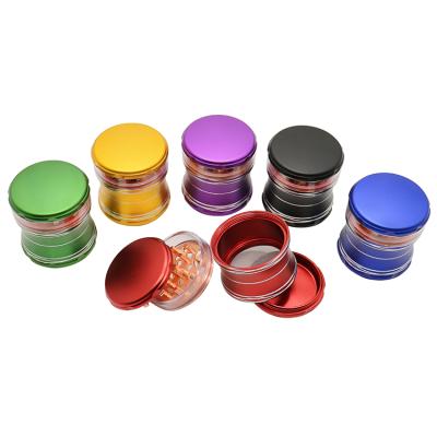 China Tobacco Grinding Weed Herb Wholesale High Quality Aluminum Alloy Grinder Dry Herb Custom New Style 65MM 4 Layers Grinder Metal Weed Herb Tobacco Grinders for sale