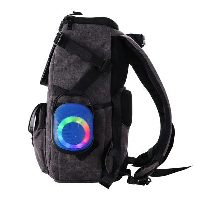 China Colorful LED Light Portable Clear Stereo RGB Soft Noise RGB Light Speaker With Disco Light For Outdoor Travel for sale