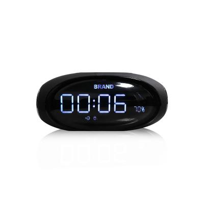 China Wireless High-end 2 in 1 Mirror Alarm Clock Rechargeable Portable Bloototh Stereo Speaker for sale