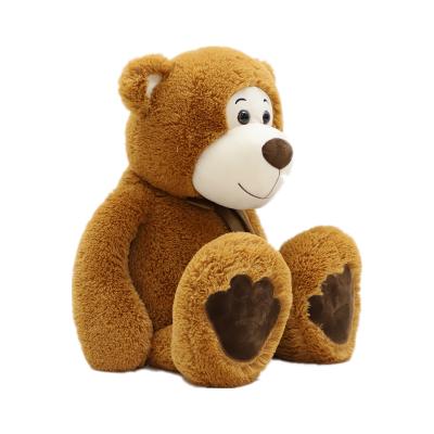 China Wholesale Plush Stuffed Giant Teddy Bear For Children Birthday Christmas Gift Sitting Brown Bear Plush Toy for sale