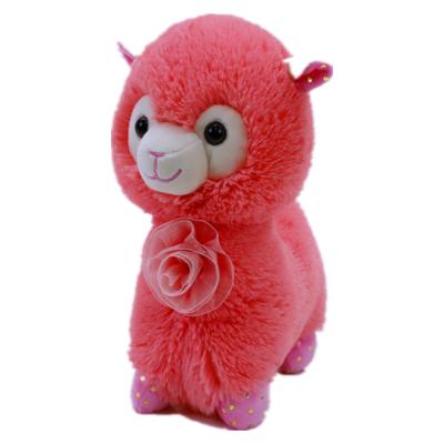 China Wholesale Cheap Stuffed Animal Toys Soft Pink Alpaca Plush Toy For Kids Present Cartoon Plush Llama for sale