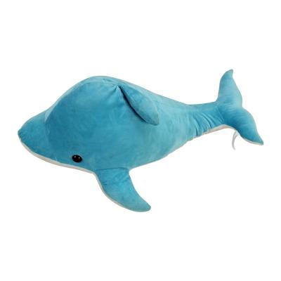 China Plush Dolphin Custom Toys Soft Blue Dolphin Stuffed Toy Cute Sea Animal For Gift Fish Dolphin Plush Toys for sale