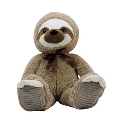 China Brown 80cm Soft Full Body Soft Stuffed Animals Custom Doll For Kids Son Birthday Gift Plush Sloth Toys for sale