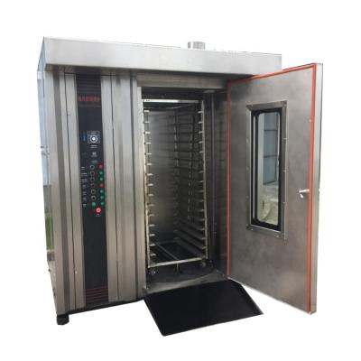 China Commercial Supply Large Type 32 Tray Bakery Machine Stainless Steel Electric Rotary Rack Oven in Dubai for sale