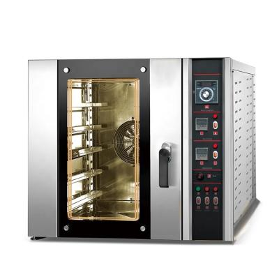 China Commercial Catering 5 Trays Hot Air Stainless Steel Automatic Electric Convection Oven For Sale for sale