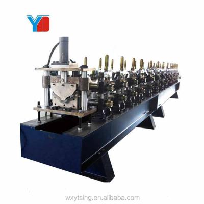 China Building Material Shops Galvanized Special Shape Purlin Flassings Ridge Roof Skating Roll Forming Machine Automatically PLC Control for sale