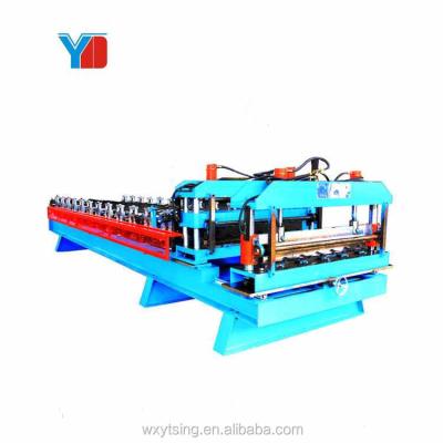 China Building Material Shops Sheet Steel Color Tile Roll Forming PLC Automatic Control Cabinet Machine for sale