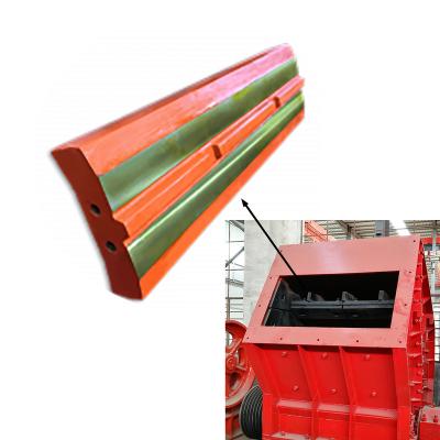 China Building Material Stores Ore Metal Impact Crusher Liner Plate Chrome Martensitic Manganese Ceramic Blow Bars for sale