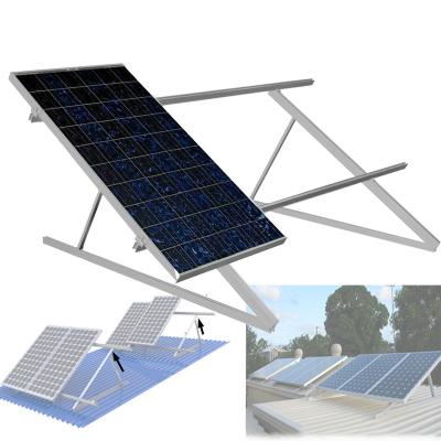 China Quick Installation 10-15deg 15-30deg 30-60deg Adjustable Leg Type For Tin Roof Solar Panel Mounting Flat Frames Easy Installation Solar Bracket for sale