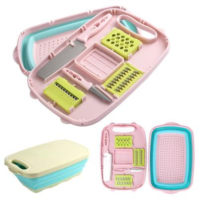 China Sustainable Food Grade Multifunctional Cutting Plates Grater Non-Slip Kitchen Tools Storage Box for sale